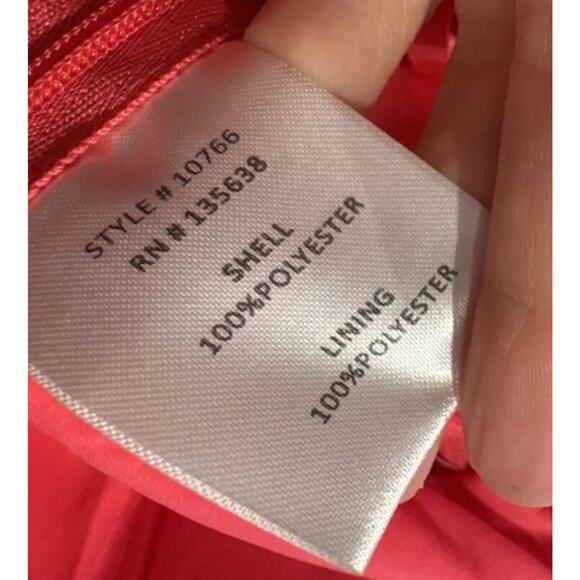 HUTCH Romper Women’s Size 6 Gazar Hot Coral Train Anthropologie Strapless RARE - Picture 8 of 8